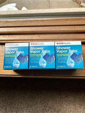 CVS Health Blue Shower Vapor Tabs Soothing Effervescent Shower Tablets (3 boxes)